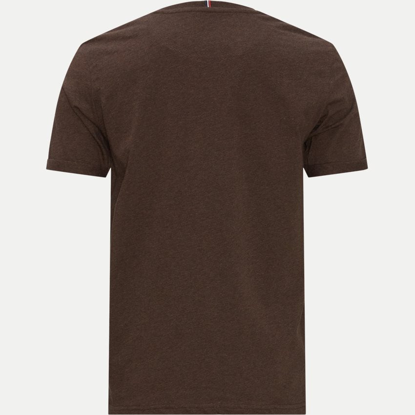 Les Deux T-shirts NØRREGAARD T-SHIRT LDM101008 COFFEE BROWN MEL/ORANGE